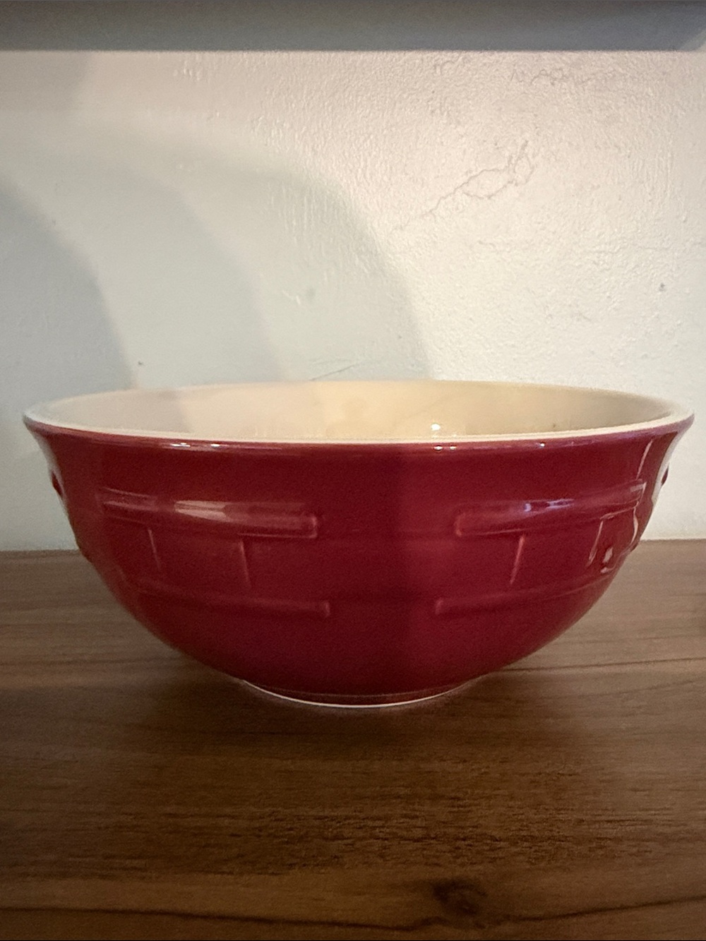 Longaberger Pottery Woven Traditions Paprika Extra Large Mixing Bowl